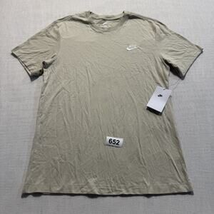 Nike Sportswear Club Men's T-Shirt Beige  Sz S   Brand New